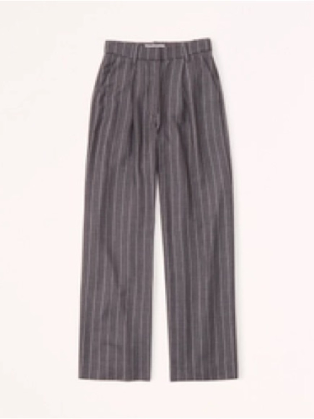 NWT Abercrombie & Fitch Wide-Leg Pinstripe Dress Pants - Gray size 27 LONG